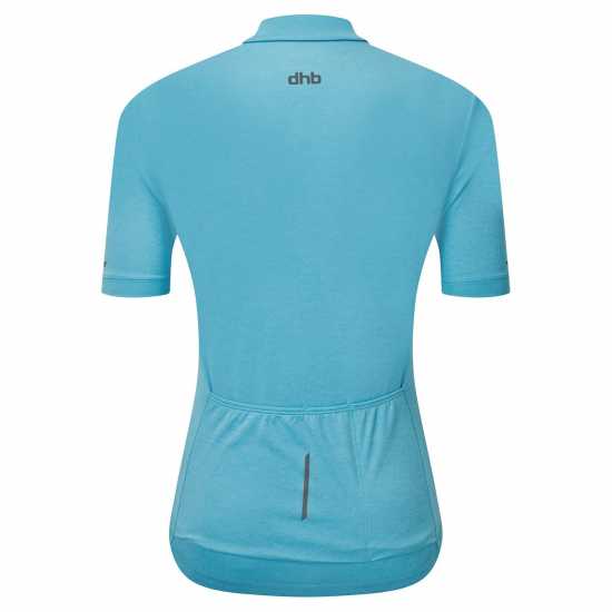 Dhb Women's quarter Zip Short Sleeve Jersey 2.0 Синьо Облекло за колоездене