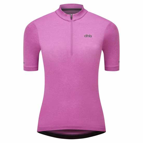 Dhb Women's quarter Zip Short Sleeve Jersey 2.0 Катлея Орхид Облекло за колоездене