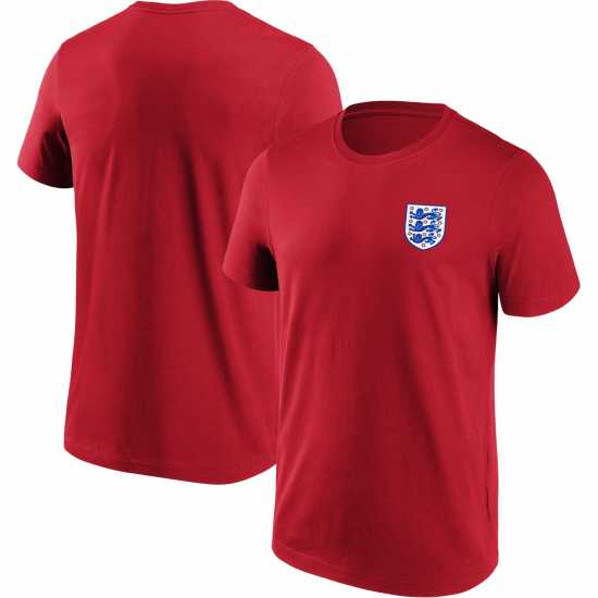 Fa Small England Crest T-Shirt Adults Игра Червено Мъжки ризи