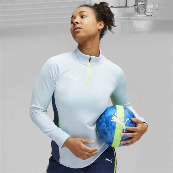 Puma Individualblaze Training Quarter Zip Top Fleece Womens Сребърно небе Дамски полар