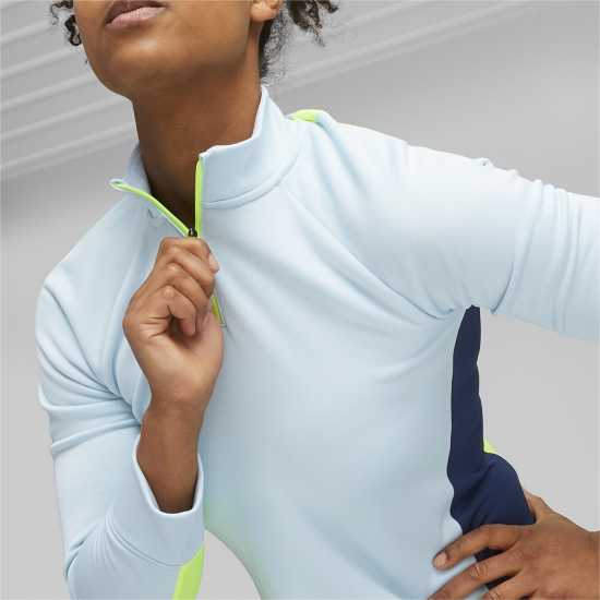 Puma Individualblaze Training Quarter Zip Top Fleece Womens Сребърно небе Дамски полар