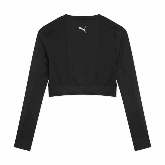 Puma Evoknit Seamless Ls Crop Top Womens Черно 