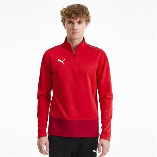 Puma Полар Мъже Teamgoal 23 Training Quarter Zip Top Fleece Mens Пум. Червен/Ки. Мъжки полар