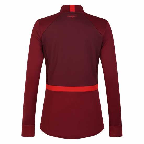 Umbro England Rugby Ladies Midlayer Top Тибетско червено Дамски полар