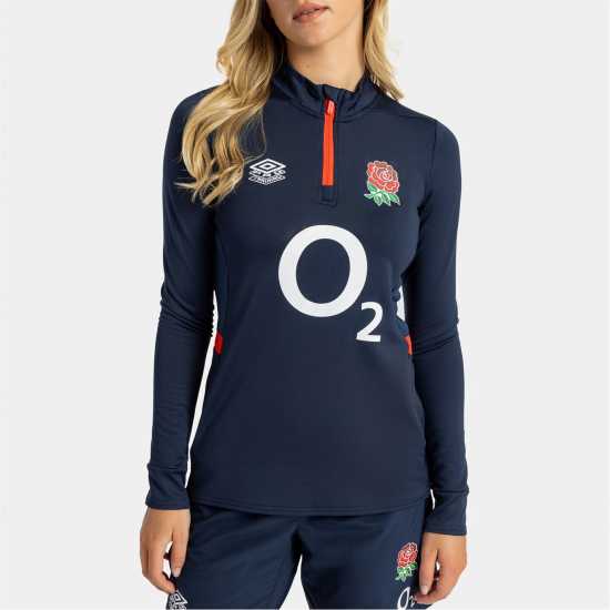 Umbro England Rugby Ladies Midlayer Top Нави/Блу/Скрълт Дамски полар