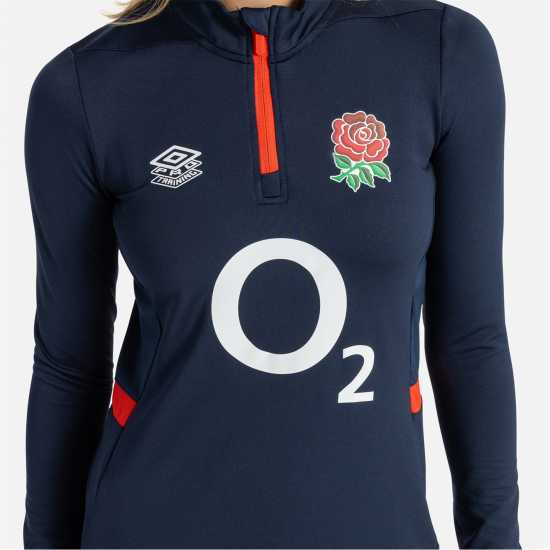 Umbro England Rugby Ladies Midlayer Top Нави/Блу/Скрълт Дамски полар