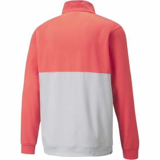 Puma Мъжки Полар С Цип Gamer Colorblock Quarter Zip Fleece Mens Корал/Сив Мъжки полар