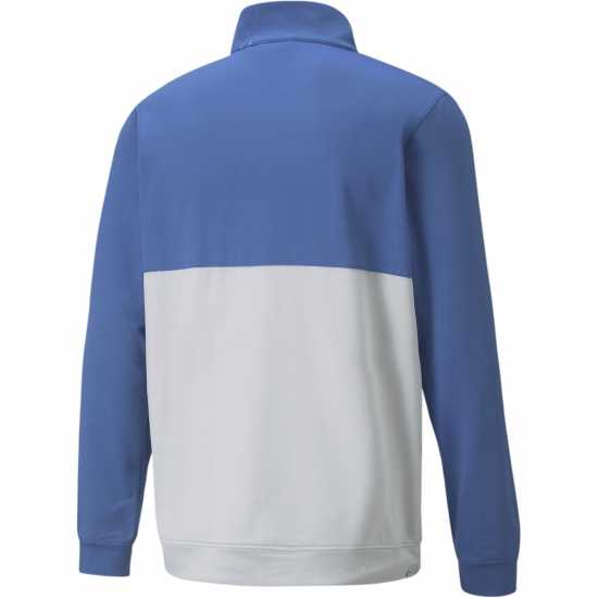 Puma Мъжки Полар С Цип Gamer Colorblock Quarter Zip Fleece Mens Синьо-сиво Мъжки полар