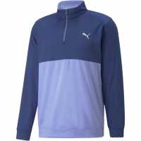 Puma Мъжки Полар С Цип Gamer Colorblock Quarter Zip Fleece Mens Синьо/Лилаво Мъжки полар