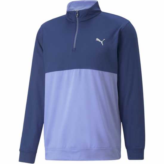 Puma Мъжки Полар С Цип Gamer Colorblock Quarter Zip Fleece Mens Синьо/Лилаво Мъжки полар