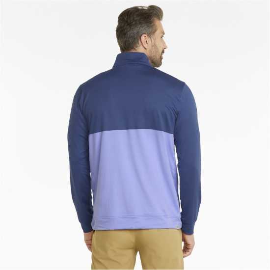 Puma Мъжки Полар С Цип Gamer Colorblock Quarter Zip Fleece Mens Синьо/Лилаво Мъжки полар