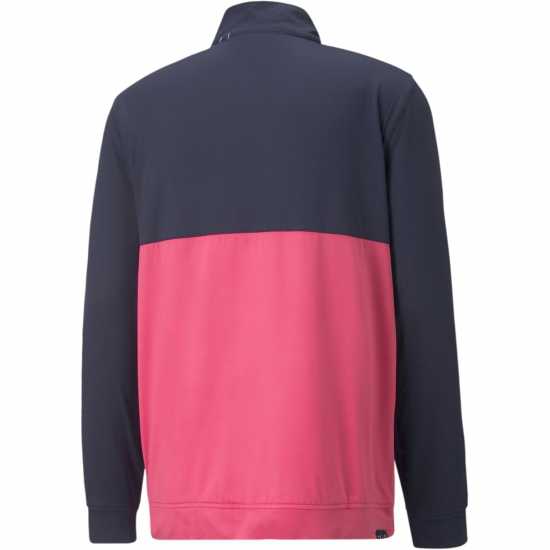 Puma Мъжки Полар С Цип Gamer Colorblock Quarter Zip Fleece Mens Морско синьо/Розово Мъжки полар