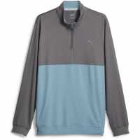 Puma Мъжки Полар С Цип Gamer Colorblock Quarter Zip Fleece Mens Сивосиньо / Синьо Мъжки полар