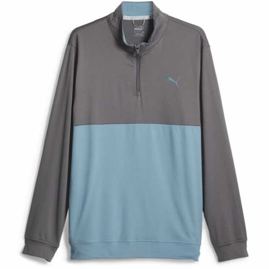 Puma Мъжки Полар С Цип Gamer Colorblock Quarter Zip Fleece Mens Сивосиньо / Синьо Мъжки полар