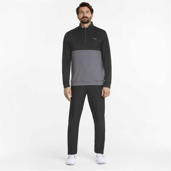 Puma Мъжки Полар С Цип Gamer Colorblock Quarter Zip Fleece Mens Черно-Тихо Sh Мъжки полар