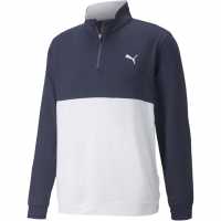 Puma Мъжки Полар С Цип Gamer Colorblock Quarter Zip Fleece Mens Морско синьо/Бяло Мъжки полар