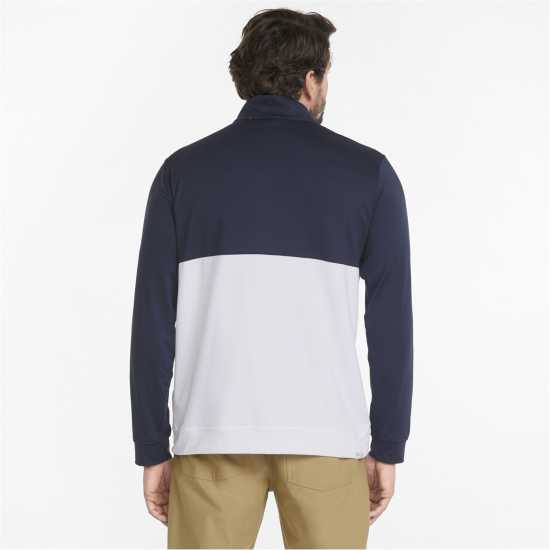 Puma Мъжки Полар С Цип Gamer Colorblock Quarter Zip Fleece Mens Морско синьо/Бяло Мъжки полар