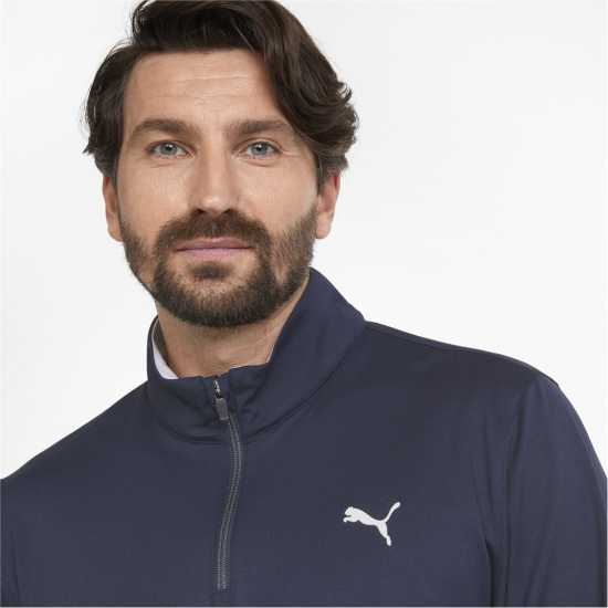 Puma Мъжки Полар С Цип Gamer Colorblock Quarter Zip Fleece Mens Морско синьо/Бяло Мъжки полар