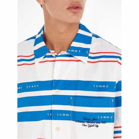 Tommy Jeans Tjcu Stripe Bowling Shirt  