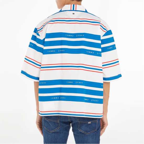 Tommy Jeans Tjcu Stripe Bowling Shirt  