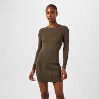 Jack Wills Rib Mini Dress Хаки 