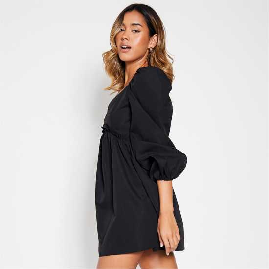 I Saw It First V Neck Puff Sleeve Smock Dress  Дамски поли и рокли