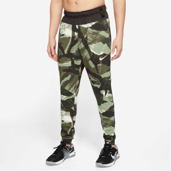 Nike Dri-FIT Men's Camo Tapered Fitness Pants Зелено/Черно Мъжки меки спортни долнища