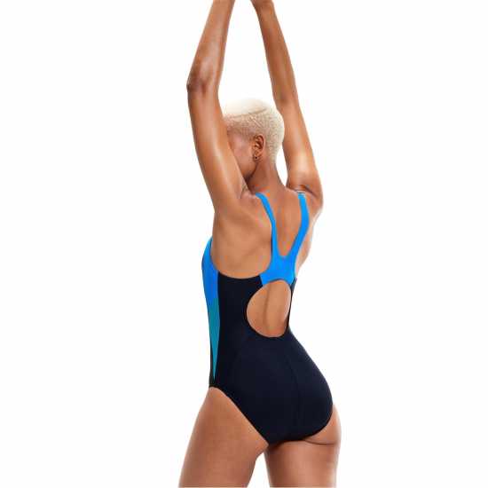 Speedo Colourblock Splice Muscleback Swimsuit Womens  Дамски бански