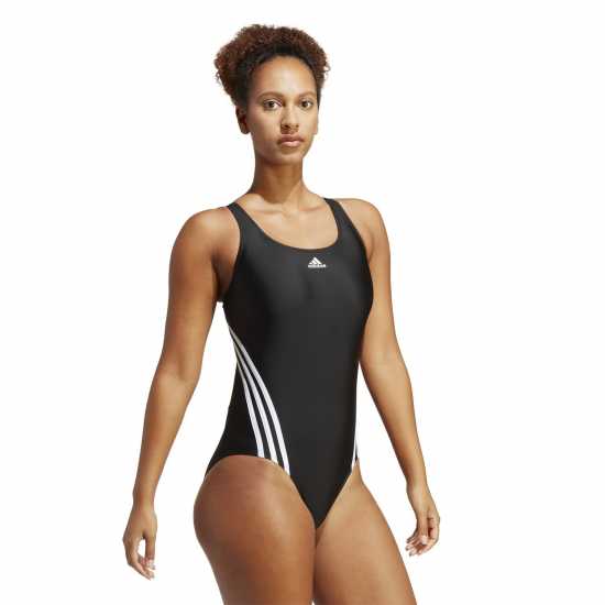 Adidas Дамски Бански Костюм 3 Stripe Swimsuit Ladies  