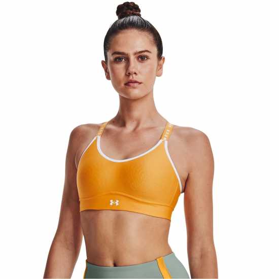 Under Armour Дамски Спортен Сутиен Armour Infinity Mid Sports Bra Ladies Възход/Бял 