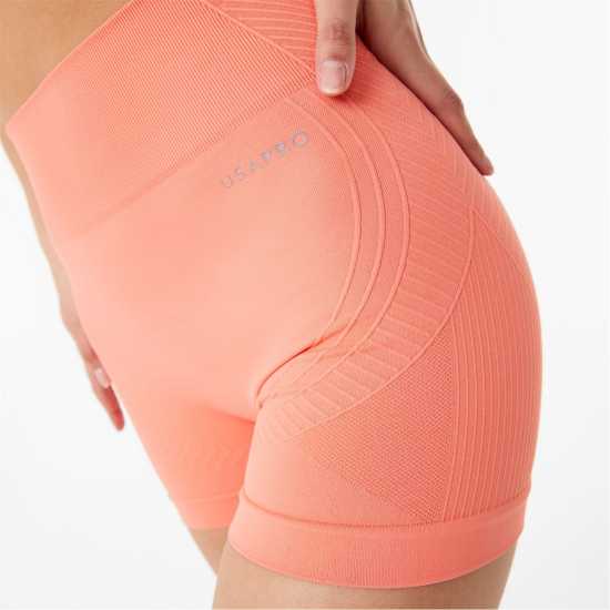 Usa Pro Seamless 3 Inch Shorts Coral Дамски клинове за фитнес