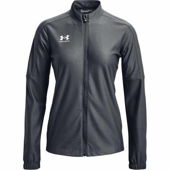 Under Armour Спортно Горнище Challenger Womens Track Jacket Черно сиво Дамски суичъри и блузи с качулки