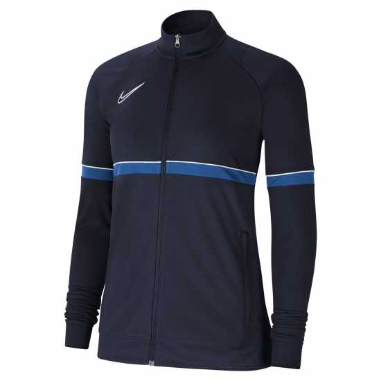 Nike Спортно Горнище Academy Track Jacket Ladies Обсидиан / Бял / Син Дамски суичъри и блузи с качулки