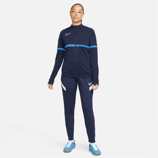 Nike Спортно Горнище Academy Track Jacket Ladies Обсидиан / Бял / Син Дамски суичъри и блузи с качулки