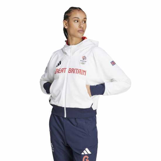 Adidas Дамско Яке Team Gb Podium Jacket Womens  Дамски суичъри и блузи с качулки