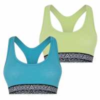 Umbro Bra Top 2P Ld99 Зелено/Търко Спортни сутиени