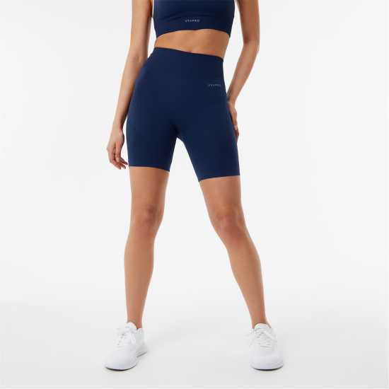 Usa Pro Seamless Longline Cycling Shorts Navy Дамски клинове за фитнес