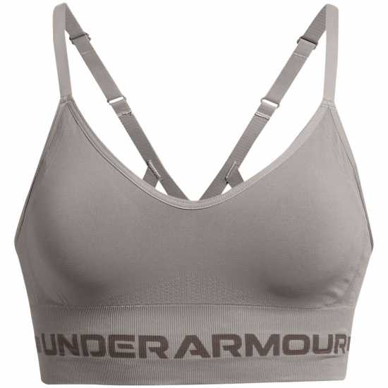 Under Armour Seamless Low Impact Longline Sports Bra Сиво 