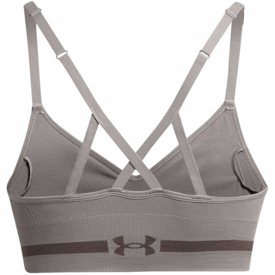 Under Armour Seamless Low Impact Longline Sports Bra Сиво 