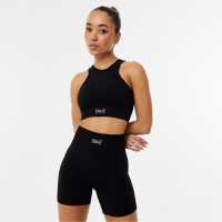 Everlast Seamless High Neck Sports Bra Womens Black Спортни сутиени