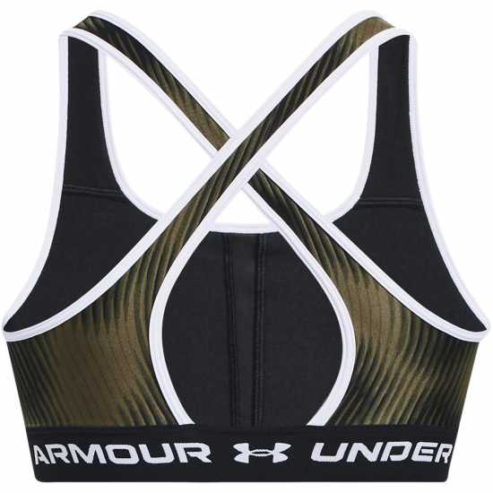 Under Armour Crossback Print Sports Bra Морско ОД Зелено Спортни сутиени