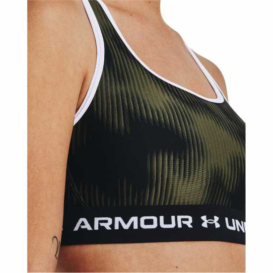 Under Armour Crossback Print Sports Bra Морско ОД Зелено Спортни сутиени