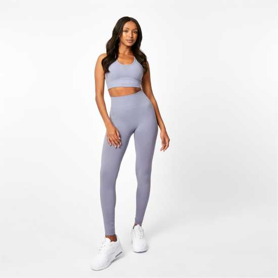 Usa Pro Seamless Wide Strapped Sports Bra Silver Bullet Спортни сутиени