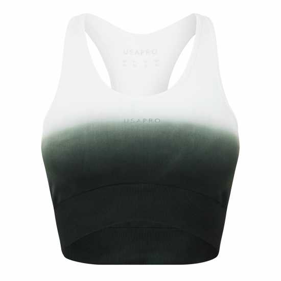 Usa Pro Ombre Sports Bra Хаки/Бял 