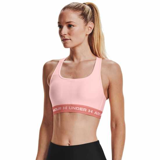 Under Armour Crossback Mid Sports Bra Pink Спортни сутиени