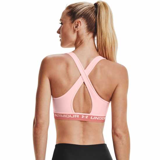 Under Armour Crossback Mid Sports Bra Pink Спортни сутиени