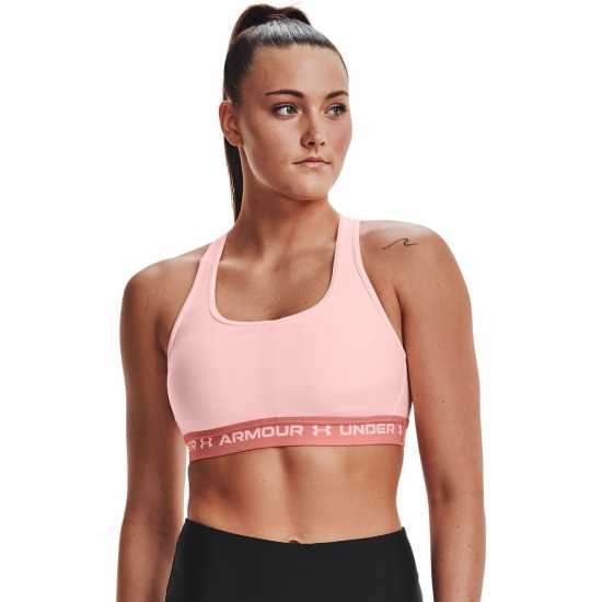 Under Armour Crossback Mid Sports Bra Pink Спортни сутиени