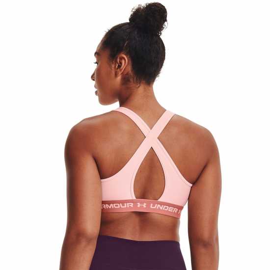 Under Armour Crossback Mid Sports Bra Pink Спортни сутиени