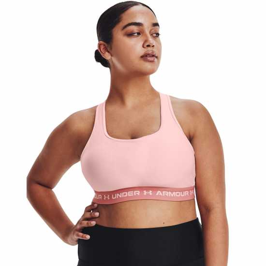 Under Armour Crossback Mid Sports Bra Pink Спортни сутиени