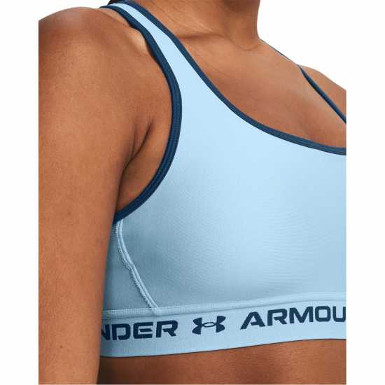 Under Armour Armour Medium Support Crossback Bra Womens Близард/Син Спортни сутиени